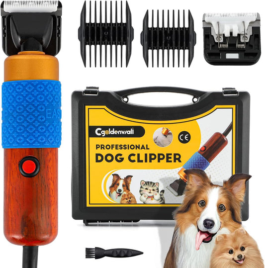 Dog Hair Clipper for Grooming 200W Pet Clipper Kit with Spare Blade, Low Noise&Vibration, Animal Grooming Trimmer for Cat Sheep Dog