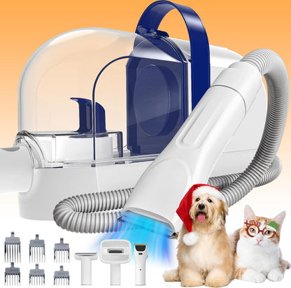 Dog Grooming Kit, Dog Grooming for Shedding with 3 Grooming Tools,1.5L Dog Grooming Vacuum Kit,Low Noise Dog Grooming Kit with HEPA Filter Advanced Filtration System