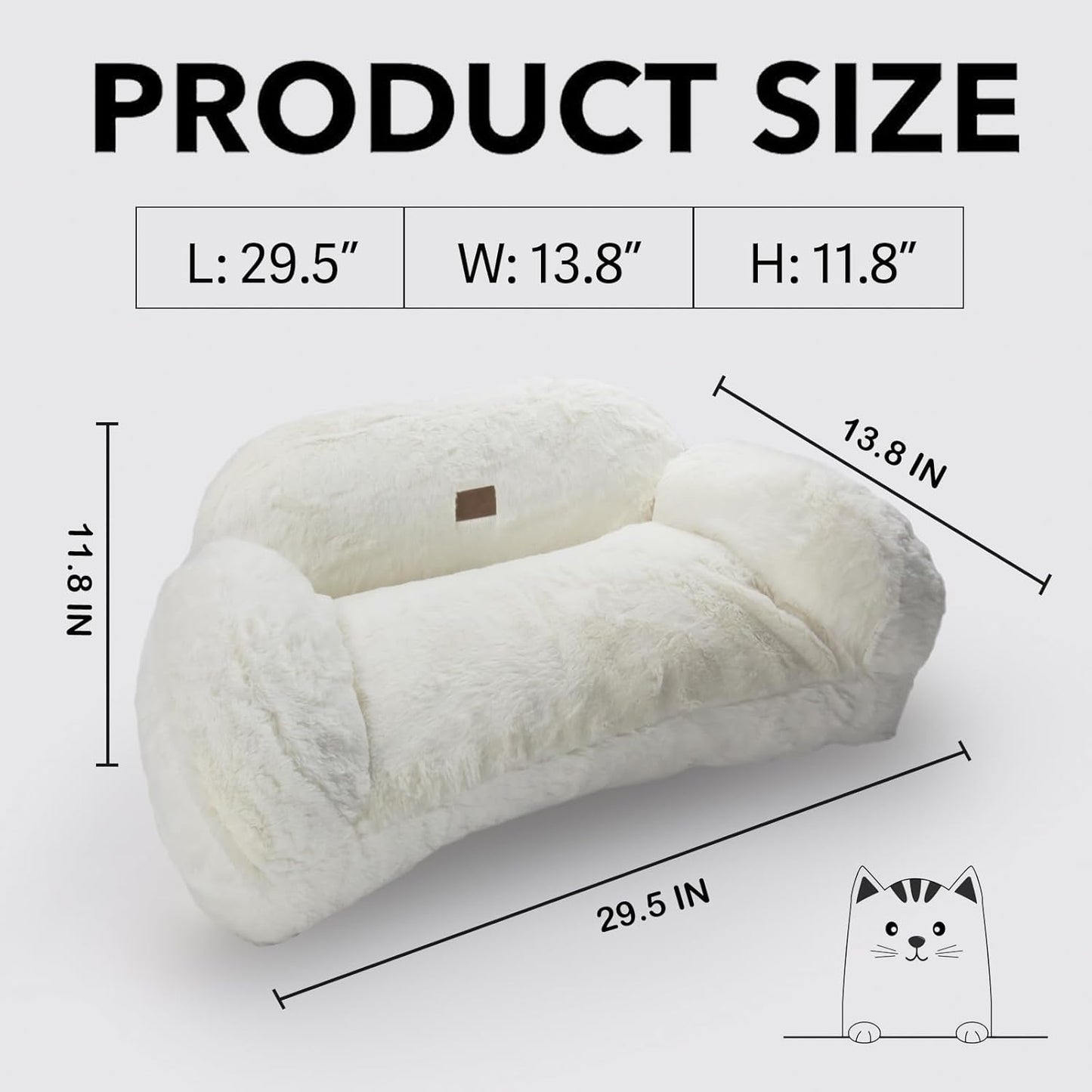 Cat Couch Bed Kitty Couch Bed Cat Sofa for Small Cats Anti-Slip Kitty Couch Bed Cat Bed Pet Couch Bed