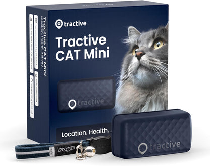 Mini GPS Pet Tracker for Cats - Waterproof, GPS Location & Smart Activity Tracker, Unlimited Range (Midnight Blue)