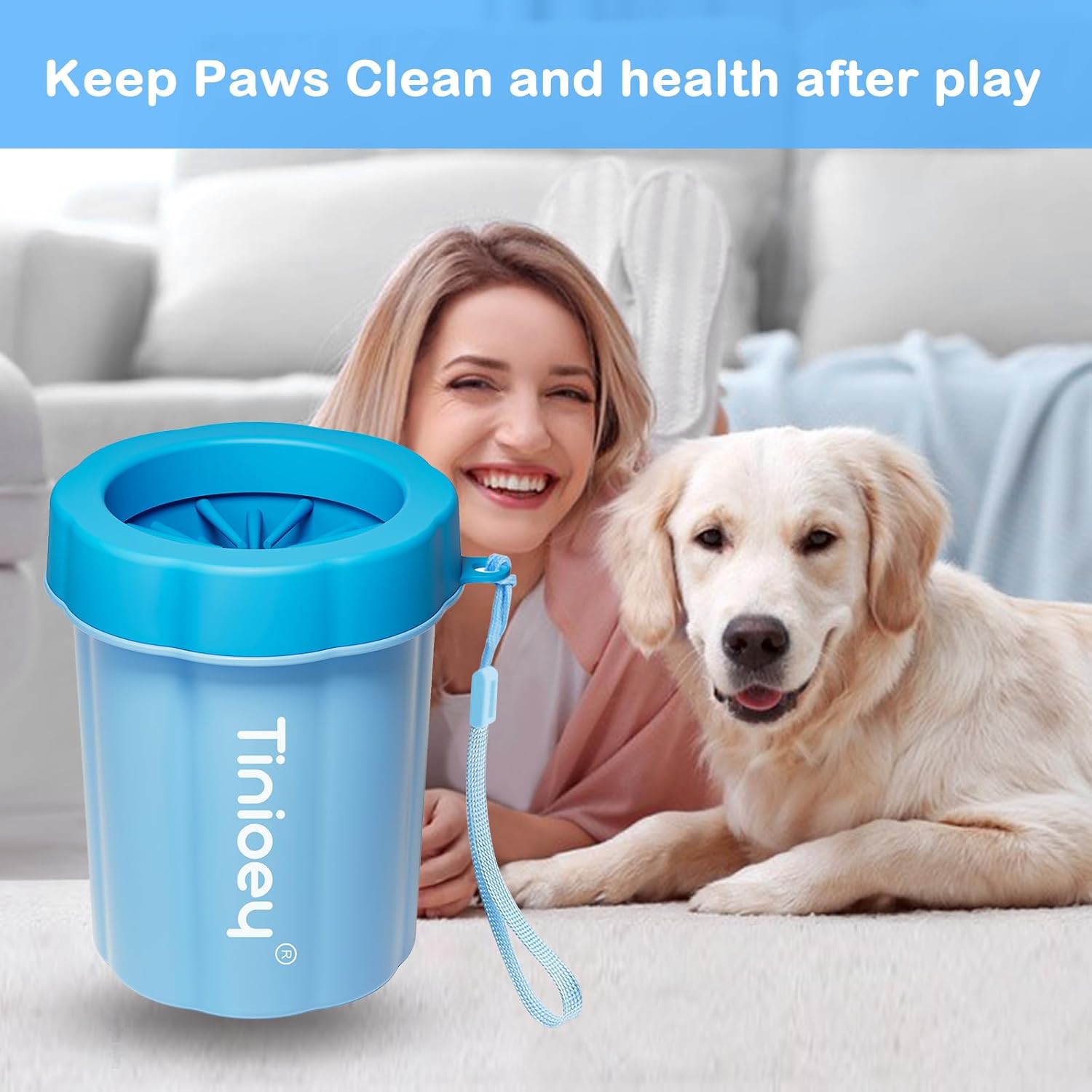 Dog Paw Cleaner for Medium Dogs (With 3 Absorbent Towels), Dog Paw Washer, Muddy Paw Cleaner, Pet Foot Cleaner