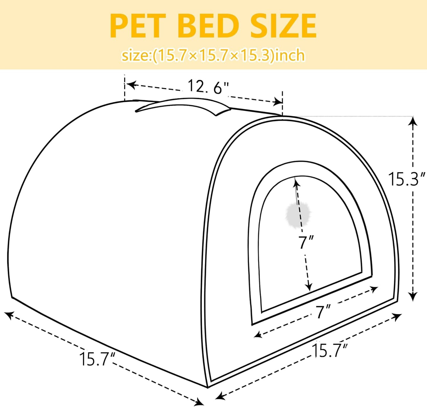 Cat Bed for Indoor Cats，Foldable Cat Cave，Anti-Slip & Water-Resistant Bottom，Cat Houses for Indoor Cats or Small Dogs, Kitten Tent, Rabbit Bed，Cat Beds & Furniture