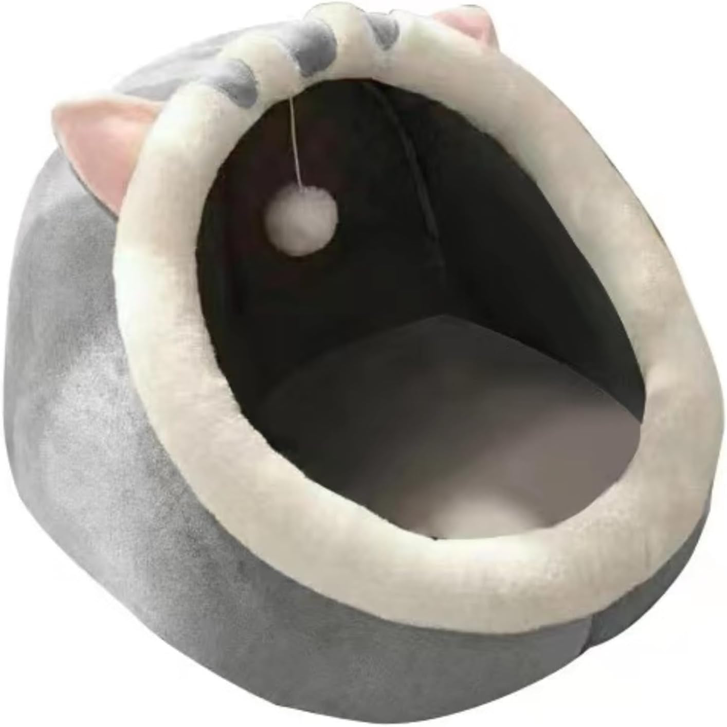 Cat Beds for Indoor Cats, Semi-Enclosed All-Season Pet Bed Cat Bed, round Short Plush Cat Tent, Soft and Comfortable Large Space More Suitable for Dogs Cats Sleeping Cat House